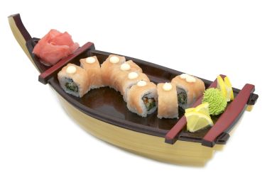 Bamboo and plastic Sushi boat