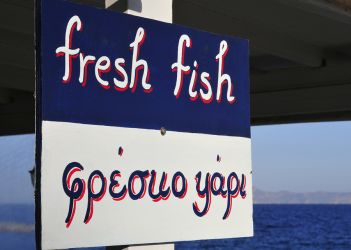 Fresh fish sign