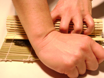 Tighten roll on the left side...