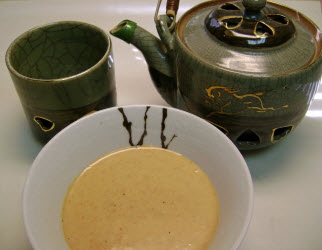 Ginger Soy Sauce and Japanese tea pot and cup