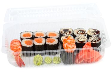 Is this Supermaket grocery store sushi in plastic see through container Safe to Eat?