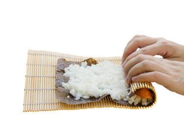 Sushi Rolling Mat Flat Bamboo 9.5 Inch