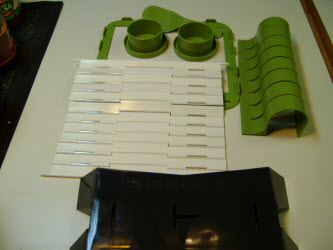 Pieces of the sushiquik sushi making kit laid out