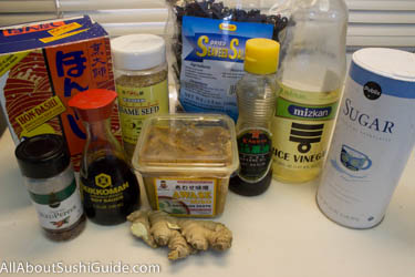 Ingredients for Seaweed Salad