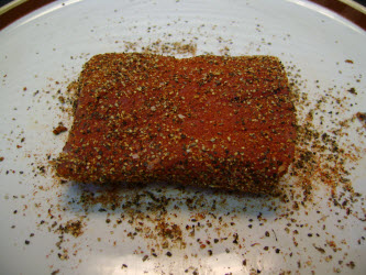 Tuna rubbed with seared ahi tuna seasoning