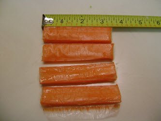 Measuring crab sticks