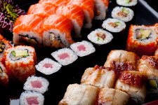 Different kinds of maki rolls