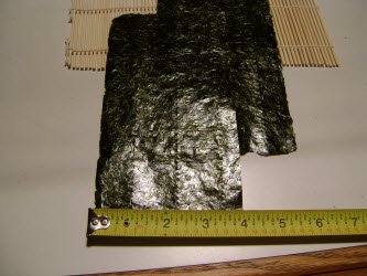 4 x 7 inch nori sheets