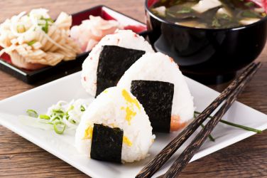 Onigiri (rice ball) wrapped in nori