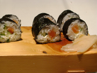 Philadelphia Roll on sushi plate