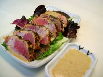 Seared Ahi Tuna with Ginger Soy Dipping Sauce