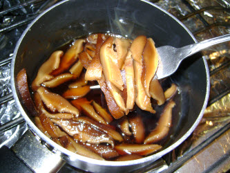 Cooked shitake for futomaki