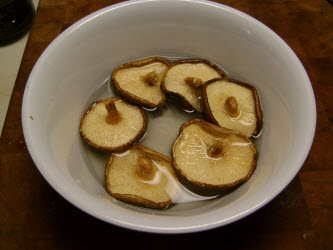 Soaking Shitake Mushrooms