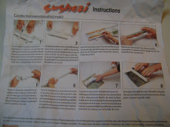 Sushezi instruction sheet