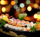 Sushi in a sushi boat